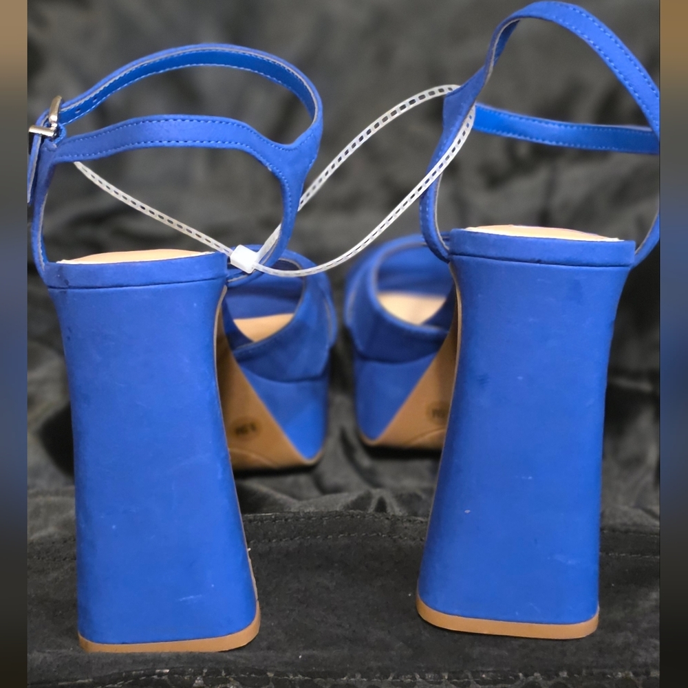 Gianni Bini NEW W/ Tags Royal Blue In Satin Sz 8.5M - Picture 7 of 8